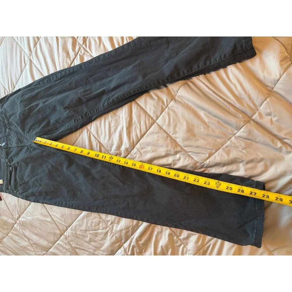 Lucky brand men's slim straight pants size 29/30 black stretch y2k casual